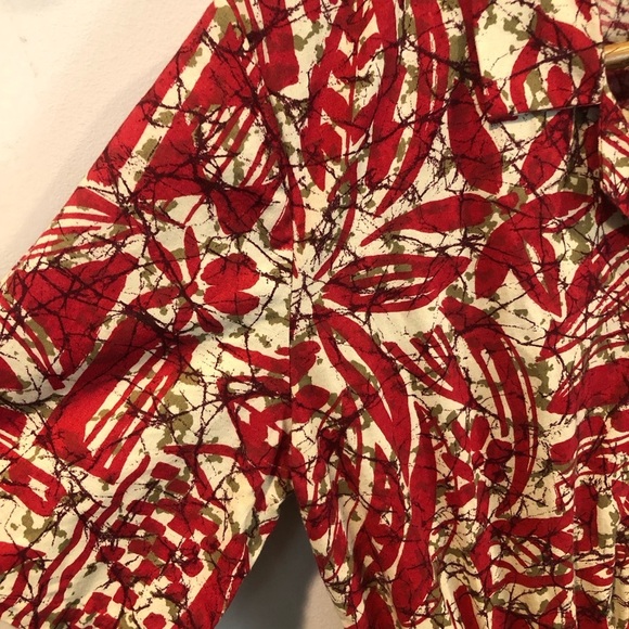 Vintage 50s MCM Toni Todd Abstract Tiki Style Dress with Pockets - Picture 7 of 10